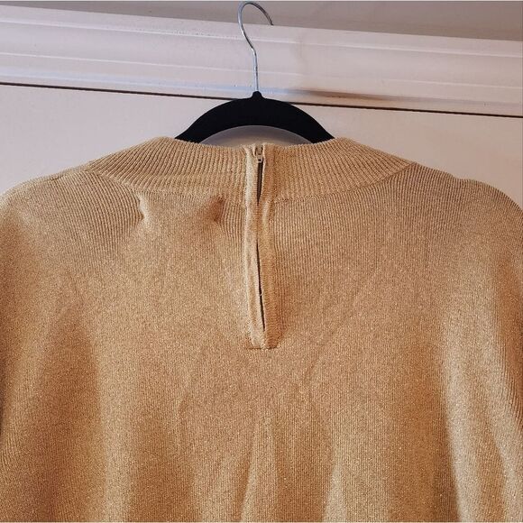 Draper's & Damon's heavyweight gold sparkle blouse 2X - Picture 5 of 6